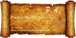 Pautz Abiáta névjegykártya